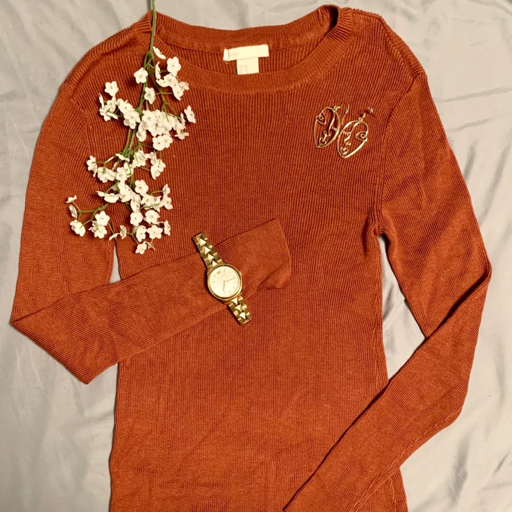 Burnt Orange H&M Basics Long Sleeve